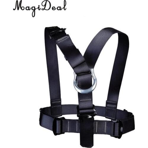 MagiDeal Outdoor Safety Chest Harness Professional Rescue Mountaineering Rock Climbing Caving Belt Protective Gear Hiking Acce