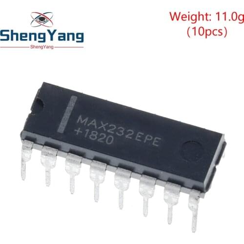New original 10PCS MAX232EPE DIP MAX232 RS232 Transceiver Drivers/Receivers