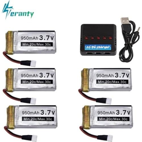 Upgrade 950mah 3.7v Rechargeable Battery + Usb Charger For Syma X5c X5 X5sw Mjx X708W Rc Drone Spare Parts 3.7V lipo Battery