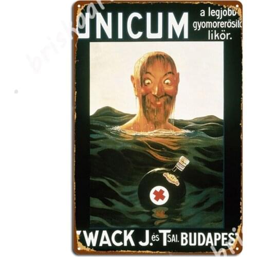 Zwack Unicum Drowning Man Poster Metal Signs Wall Mural Living Room Designing Plaques Tin sign Posters