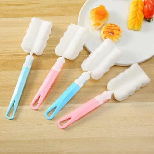 Plastic longer handle removable cup brush bottle brush clean cup sponge brush daily provisions