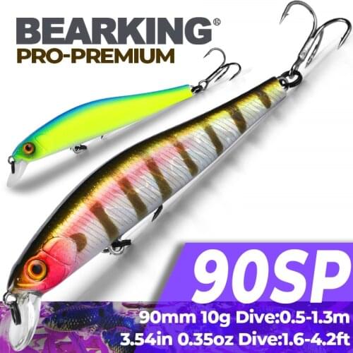 BEARKING 9cm 10g sp magnet system hard bait minnow hot model perfect action 13different colors fishing lures free shipping