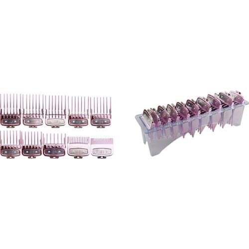 10Pcs Hair Clipper Cutting Guide Comb Metal Limit Comb Cutting Guide Comb Barber Shop Replacement Full Size