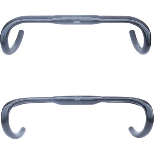 No logo Carbon Bicycle Road Handlebar Bike Handlebar Bicycle Handle Road Carbon Handlebars 31.8*400/420/440mm Matte