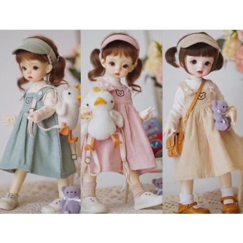 BJD doll dress 6 points big 6 points doll skirt cute versatile fashion multi-color strap skirt set doll accessories