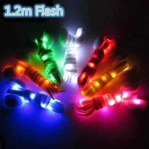 LED Flash Shoe Lace Shining Twinkle Skates Lace with Battery, 1.2M for Inline Roller Skate Patines for SEBA Sports Shoes