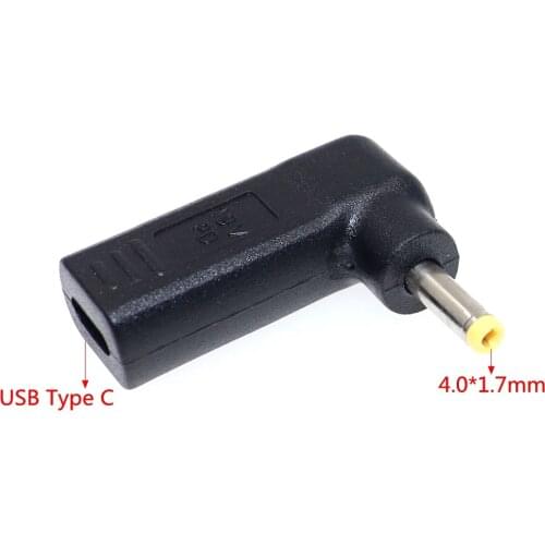 USB Type C Plug Dc Jack Power Adapter Converter USB-C Female to 4.0x1.7mm Male For Lenovo Laptop Adapter