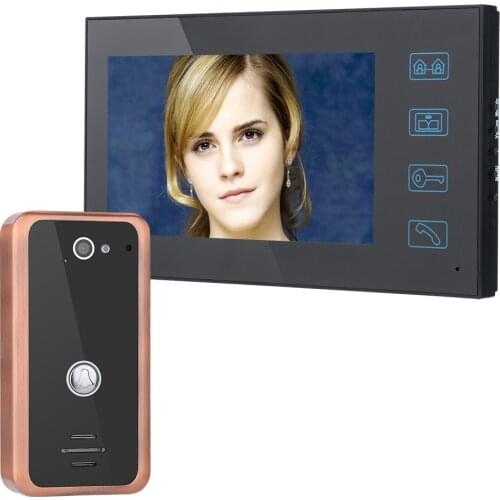 7" Video Door Phone Intercom Doorbell System HD 1000TVL Aluminum Alloy Camera Home Intercom Door bell Intercom Doorphone