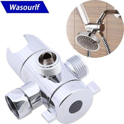 WASOURLF handheld shower head bracket chrome plated ABS shower holder switching diverter free shipping
