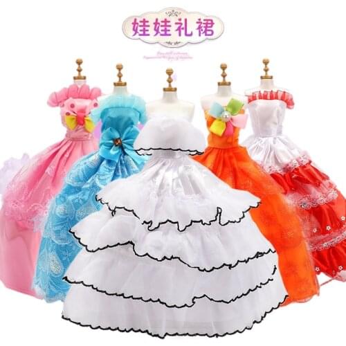 11.5" Fashion Princess Wedding Dress for Barbie Dolls Clothes Bridal Gown Outfits 1/6 BJD Doll Accessory Kids Playhouse Toy Gift