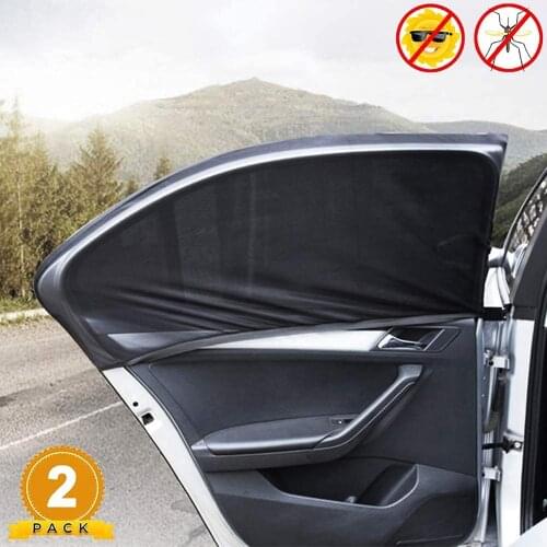 2 Pcs General Motors Car Rear Side Window Sunshade Suitable For Babies&pets, Uv-proof, Breathable Anti-mosquito Window Shades