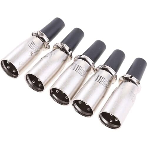 3-Pin XLR Male Audio Mic Microphone Adapter Cable Connector Audio Video Plug