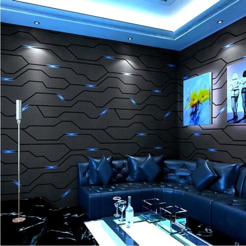 3d Geometric Line Wallpaper Decal Fashion ktv Backdrop Bar Night Club Decoration Wallpapers Waterproof Vinyl PVC Wall Paper P115