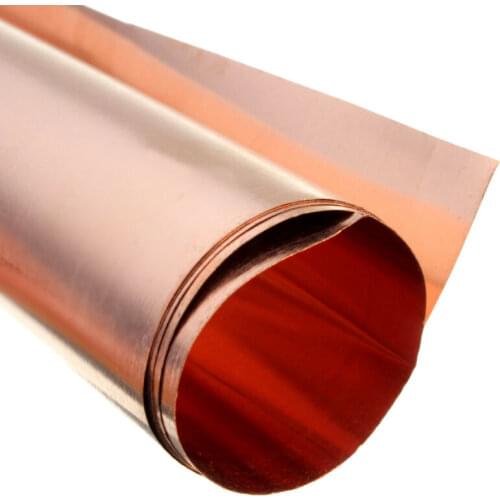 5PCS 99.9% pure copper metal foil foil plate 0.1x100x100MM copper strip copper plate for aerospace