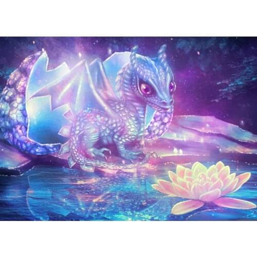 Diamond Painting Kits With AB Drill DIY 5D Poured Glue Full Round Paint Embroidery Art Rhinestone Accessorie Animal Dragon Decor