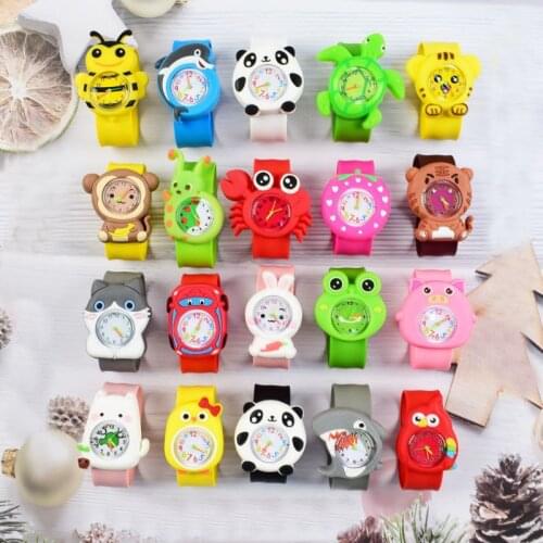 20 Mixed Batch of Cartoon Animals Childrens Watches Silicone Quartz Watch Kids Wristwatch for Girls Boys Gift Clocks Baby Toys