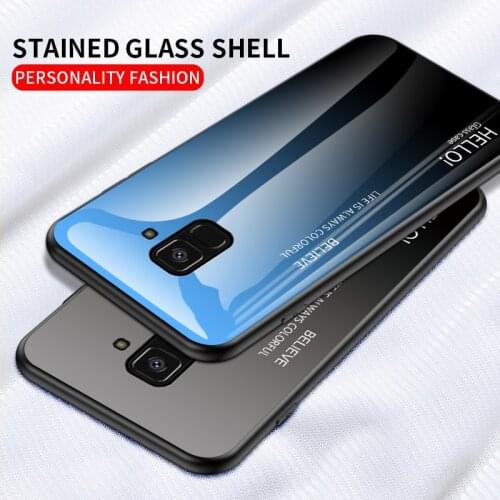 ZROTEVE Coque For Samsung Galaxy A8 A6 Plus 2018 Glass Case A6S Tempered Glass Cover For Samsung Galaxy A5 A7 A9 A9S 2018 Cases