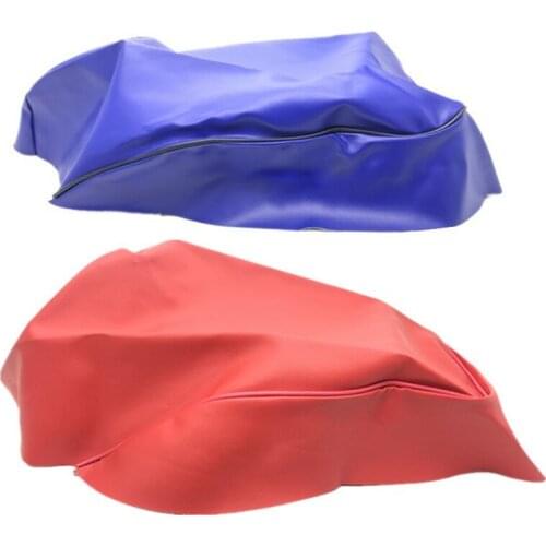 2x Motorcycle Seat Cover Imitation LeatherSeat Cover for HONDA DIO AF27/AF28 Motorcycle Modification Red & Blue