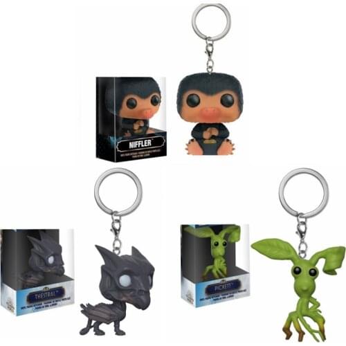 With retail box Thestral Niffler Pickett Keychain Action Figure Toys for Kids