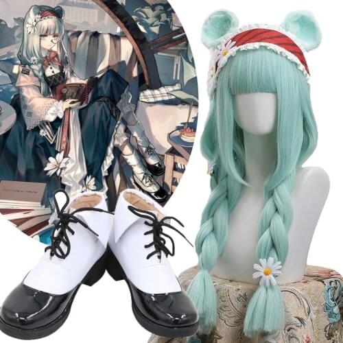 Game Arknights Truth Bookish skin Cosplay Wigs and shoes Halloween Props Carnival Party Custom shoes Suitable for boys and girls