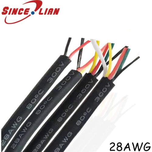UL2464 28 AWG 2 3 4 5 7 8 9 core cable for USB Mouse Keyboard Wire 10m DIY PVC cable Soft sheath line Control Wire Free shipping