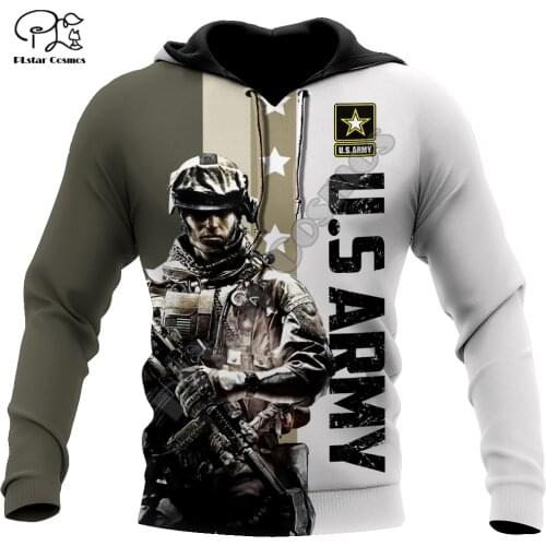 PLstar Cosmos US Army Eagle Marine Military Camo Suit Veteran NewFashion 3DPrint Men/Women Streetwear Pullover Jacket Hoodies N8