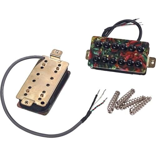 Pack of 2 Electric Guitar Neck Bridge Pickup 50mm+52mm Metal Base Plate Luthier Supply