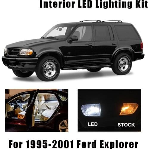 14 Bulbs White Interior LED Car Light Kit Fit For 1995-1998 1999 2000 2001 Ford Explorer Map Dome Glove Box License Plate Lamp