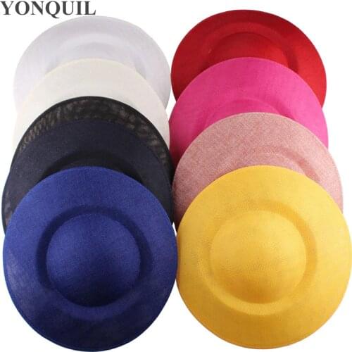 26CM Round Solid Copy Sinamay Fascinator Base DIY Hair Accessories Millinery Saucer Material Party Event Occasion Hats 6 Pcs/Lot