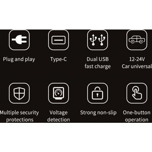 Wide Compatibility Lightweight Over Temperature Protection Type-C Charger for Vehicle