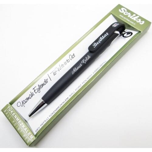 Scrikss Besiktas Licensed Metal Ballpoint Pen-İsme Special Pen-Licensed Original