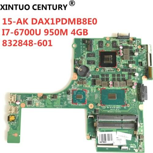 15-AK Gaming Laptop motherboard 832848-601 DAX1PDMB8E0 For HP Pavilion w SR2FQ I7-6700HQ 950M 4GB 100% Tested