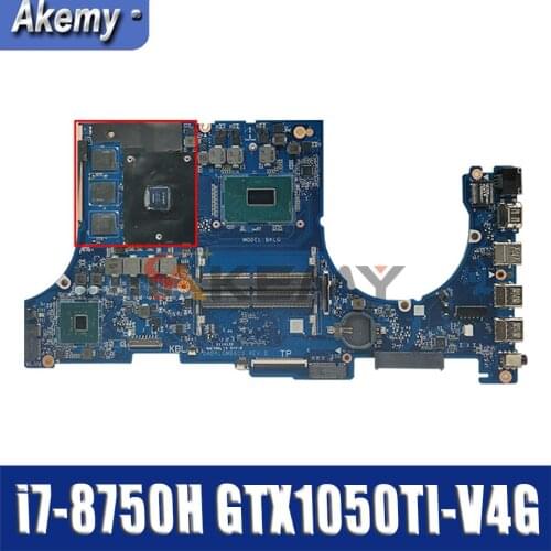 For ASUS TUF Gaming FX504GE FX504G FX80G laptop motherboard with i7-8750H CPU GTX1050TI-V4G FX504GE notebook mainboard test 100