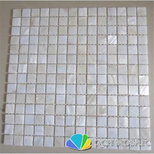 White freshwater shell mother of pearl mosaic tile for kitchen backsplash and bathroom 11 square feet/lot 20x20chip size