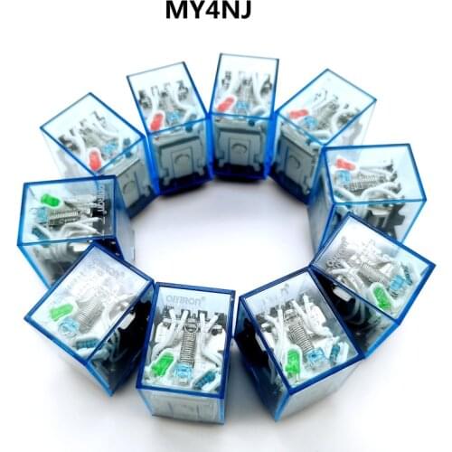 MY4P HH54P MY4NJ DPDT,Miniature Coil Generalelectromagnetic Intermediate Relay Switch WithSocket Base LED AC 110/220V,DC 12/24V