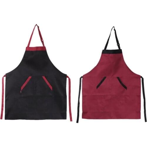 Womens Mens Chef Kitchen Restaurant Cooking Bib Apron Dress Gift With 2 Pockets,for Dining Room, Kitchen