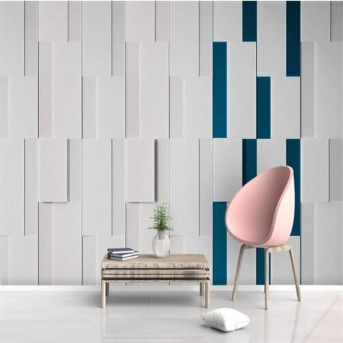 Milofi size custom 3D printing wallpaper mural modern fashion square European three-dimensional living room background wall mura