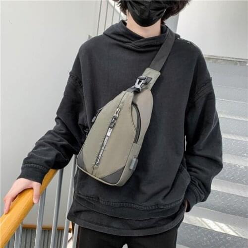 2021 new mens chest bag messenger bag sports leisure fashion multi pocket bag