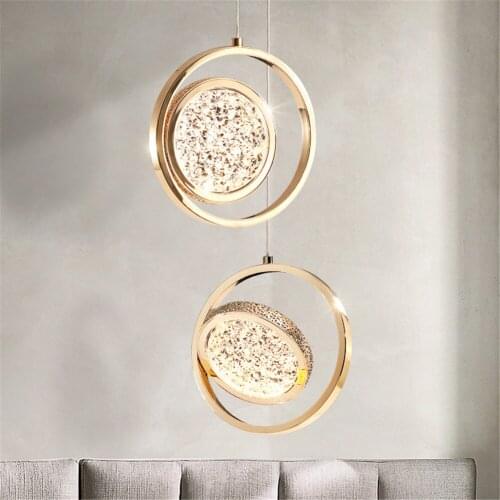 Postmodern Luxury Water Ripple Acrylic Led Pendant Lights Hotel Bedroom Dining Room Hanging Lamp Loft Design Decor Luminaire