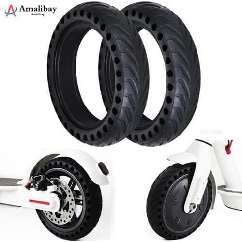 2pcs Electric Scooter Tires for Xiaomi M365 Pro Solid Hole Tires Shock Absorbed Non-Pneumatic Tyre Damping Rubber Wheel