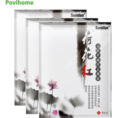 Povihome 24Pcs/3Bags Health Care Medical Pain Relief Patch Chinese Traditional Herbal Knee/Neck/Back Pain Plaster K00603
