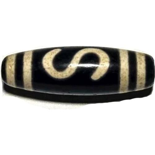 Tibet Feng Shui Agate DZI Black/white Money hook DZI 13*38mm weathering agate DZI beads men&women jewelry DIY Free Shipping