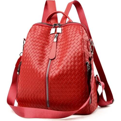 THREEPEAS Large Capacity School Bag Multifunction Women Backpacks Shoulder Bags Fashion Summer Backpack Leather Women Backpacks