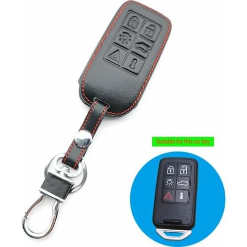 High Quality Leather Car Key Protection Case Cover for VOLVO S60L S80L XC60 S60 V60 Car Styling Smart Key Shell Covers