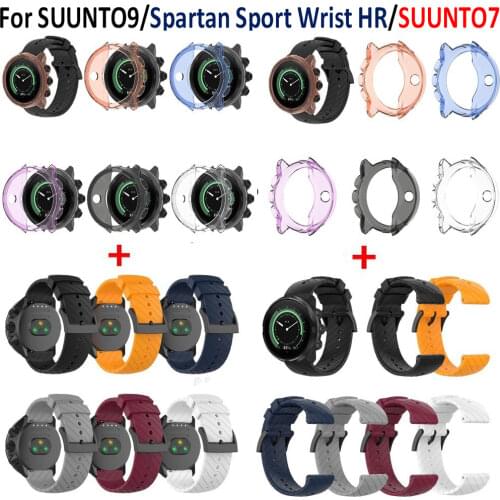 2 In1 Screen Protector Case TPU Frame for SUUNTO 9 Smart Bracelet Strap For SUUNTO9/D5/Spartan Sport/Wrist HR Watch Wrist Band