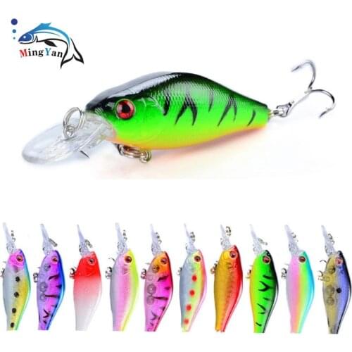 1PCS 7cm 8g Minnow Fishing Wobblers Artificial Hard Bait Fake Plastic Lures Pesca Crankbait Pike Treble Hooks Tackle Swimbait