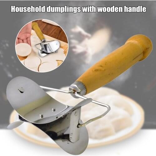 1Pc Stainless Steel Dumpling Wraper Mould Dough Circle Roller Machine Dumpling/Pie Maker Pastry Cutters Cooking Tools