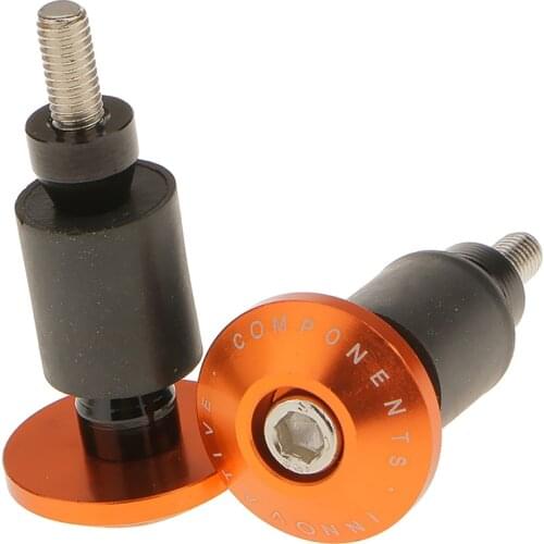 2 Pieces Bike Bicycle Handlebar Handle Bar End Plug Safety Motorcycle Orange