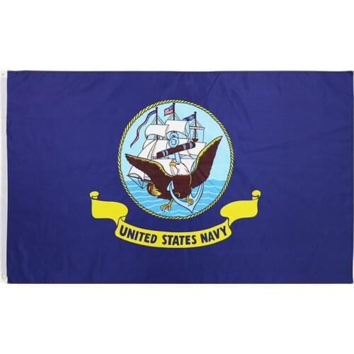 3X5 Ft US Navy Flag United States Naval Custom Polyester Print Flags and Banners for Decor