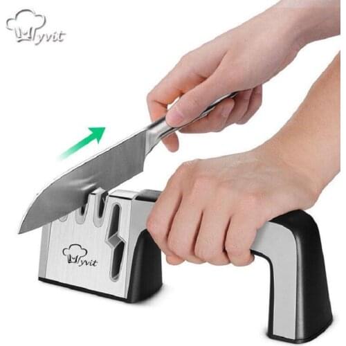 4 Stages Angle Adjustable Knife Sharpener Professional Kitchen Grinder Scissors Sharpening Whetstone Knives Sharpener Tool